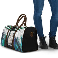 Aotearoa Korowai Motif Travel Bag Hei Tiki Poutama Maori Pattern - Polynesian Pride