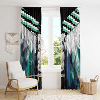 Aotearoa Korowai Motif Window Curtain Hei Tiki Poutama Maori Pattern