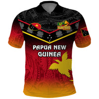 Papua New Guinea Rugby Polo Shirt PNG Hunters Polynesian Black LT14 Black - Polynesian Pride