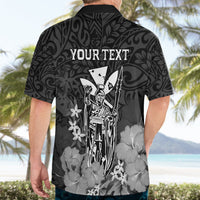 Personalised King Kamehameha Day Hawaii Hawaiian Shirt Polynesia Tribal Kanaka And Hibiscus Black LT14 - Polynesian Pride