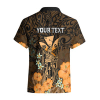 Personalised King Kamehameha Day Hawaii Hawaiian Shirt Polynesia Tribal Kanaka And Hibiscus Gold LT14 - Polynesian Pride