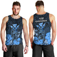 Polynesian Pride King Kamehameha Day Hawaii Men Tank Top Polynesia Tribal Kanaka And Hibiscus Blue LT14 - Polynesian Pride
