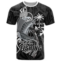 Guam Blue Marlin Fishing T Shirt Guahan Fish Hook Tattoo Black Version LT14 Black - Polynesian Pride