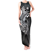 Guam Blue Marlin Fishing Tank Maxi Dress Guahan Fish Hook Tattoo Black Version LT14 Women Black - Polynesian Pride
