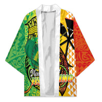 Hawaii Blue Marlin Fishing Kimono Hawaiian Kanaka Kakau Reggae