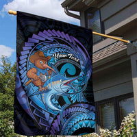 Personalised Blue Marlin Fishing New Zealand Garden Flag NZ Kiwi Cowboy Born To Fish