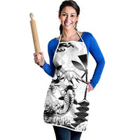 Japan And Hawaii Apron Sakura Koi Fish Hawaiian Lei Kanaka - Polynesian Pride