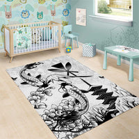 Japan And Hawaii Area Rug Sakura Koi Fish Hawaiian Lei Kanaka - Polynesian Pride