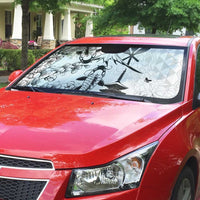 Japan And Hawaii Auto Sun Shade Sakura Koi Fish Hawaiian Lei Kanaka - Polynesian Pride