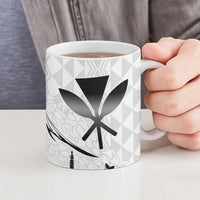 Japan And Hawaii Ceramic Mug Sakura Koi Fish Hawaiian Lei Kanaka - Polynesian Pride