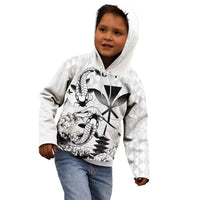 Japan And Hawaii Kid Hoodie Sakura Koi Fish Hawaiian Lei Kanaka - Polynesian Pride