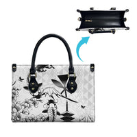 Japan And Hawaii Leather Bag Sakura Koi Fish Hawaiian Lei Kanaka - Polynesian Pride
