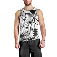 Japan And Hawaii Men Tank Top Sakura Koi Fish Hawaiian Lei Kanaka - Polynesian Pride