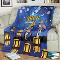 Japan Obon Festival Blanket Sakura Lanterns With Bon Dance - Polynesian Pride