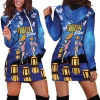 Japan Obon Festival Hoodie Dress Sakura Lanterns With Bon Dance LT14 - Polynesian Pride