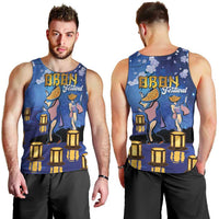 Japan Obon Festival Men Tank Top Sakura Lanterns With Bon Dance - Polynesian Pride