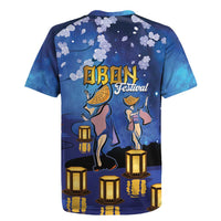 Japan Obon Festival Rugby Jersey Sakura Lanterns With Bon Dance - Polynesian Pride