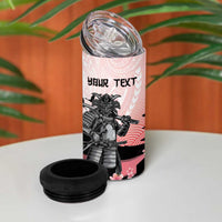 Personalised Japan Samurai Warrior 4 in 1 Can Cooler Tumbler Japanese Cherry Blossom Polynesian Pattern - Polynesian Pride