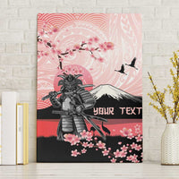 Personalised Japan Samurai Warrior Canvas Wall Art Japanese Cherry Blossom Polynesian Pattern - Polynesian Pride