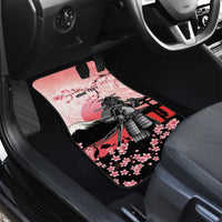 Personalised Japan Samurai Warrior Car Mats Japanese Cherry Blossom Polynesian Pattern - Polynesian Pride