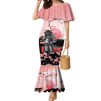 Personalised Japan Samurai Warrior Mermaid Dress Japanese Cherry Blossom Polynesian Pattern - Polynesian Pride