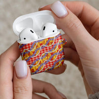 Hawaii Kahili Palaka Motifs AirPods Case Hawaiian Honohono Pikake Lei