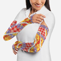 Hawaii Kahili Palaka Motifs Arm Sleeves Hawaiian Honohono Pikake Lei