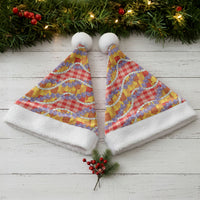 Hawaii Kahili Palaka Motifs Christmas Santa Hat Hawaiian Honohono Pikake Lei