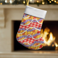 Hawaii Kahili Palaka Motifs Christmas Stocking Hawaiian Honohono Pikake Lei