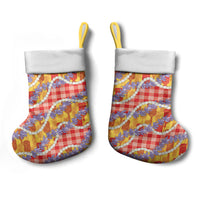 Hawaii Kahili Palaka Motifs Christmas Stocking Hawaiian Honohono Pikake Lei