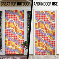 Hawaii Kahili Palaka Motifs Door Cover Hawaiian Honohono Pikake Lei
