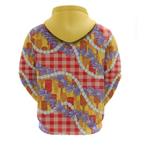 Hawaii Kahili Palaka Motifs Hoodie Hawaiian Honohono Pikake Lei