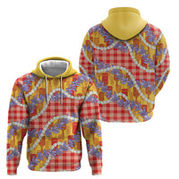 Hawaii Kahili Palaka Motifs Hoodie Hawaiian Honohono Pikake Lei