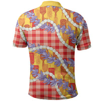 Hawaii Kahili Palaka Motifs Polo Shirt Hawaiian Honohono Pikake Lei LT14 - Polynesian Pride