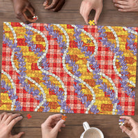 Hawaii Kahili Palaka Motifs Puzzle Hawaiian Honohono Pikake Lei