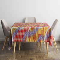 Hawaii Kahili Palaka Motifs Tablecloth Hawaiian Honohono Pikake Lei