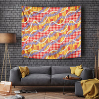 Hawaii Kahili Palaka Motifs Tapestry Hawaiian Honohono Pikake Lei