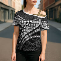 Hawaii Lauhala Tattoo Cross Shoulder Shirt Hawaiian Hala Leaf Weaving