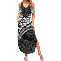 Hawaii Lauhala Tattoo Family Matching Summer Maxi Dress and Hawaiian Shirt Hawaiian Hala Leaf Weaving