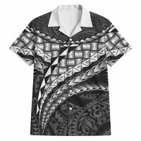Hawaii Lauhala Tattoo Hawaiian Shirt Hawaiian Hala Leaf Weaving LT14 Black - Polynesian Pride