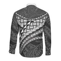 Hawaii Lauhala Tattoo Long Sleeve Button Shirt Hawaiian Hala Leaf Weaving LT14 - Polynesian Pride