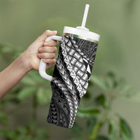 Hawaii Lauhala Tattoo Tumbler With Handle Hawaiian Hala Leaf Weaving