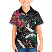 Hawaiian and Japanese Culture Hawaiian Shirt Crane Sakura Hibiscus Tropical Vibes LT14 - Polynesian Pride