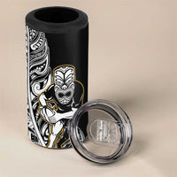 New Zealand Silver Fern Rugby 4 in 1 Can Cooler Tumbler All Black Maori Version Black
