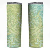 Baby Green Gradient Polynesia Skinny Tumbler Hawaiian Tribal Hammerhead Shark Tattoo