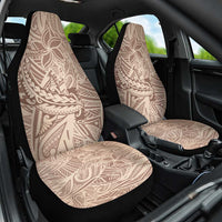 Pastel Brown Polynesia Car Seat Cover Hawaiian Tribal Hammerhead Shark Tattoo LT14 One Size Pastel Brown - Polynesian Pride