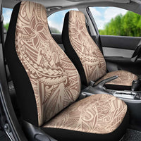 Pastel Brown Polynesia Car Seat Cover Hawaiian Tribal Hammerhead Shark Tattoo LT14 - Polynesian Pride