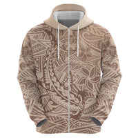 Pink Gradient Polynesia Zip Hoodie Hawaiian Tribal Hammerhead Shark Tattoo