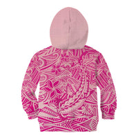 Beige Gradient Polynesia Kid Hoodie Hawaiian Tribal Hammerhead Shark Tattoo