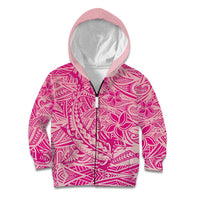 Beige Gradient Polynesia Kid Hoodie Hawaiian Tribal Hammerhead Shark Tattoo